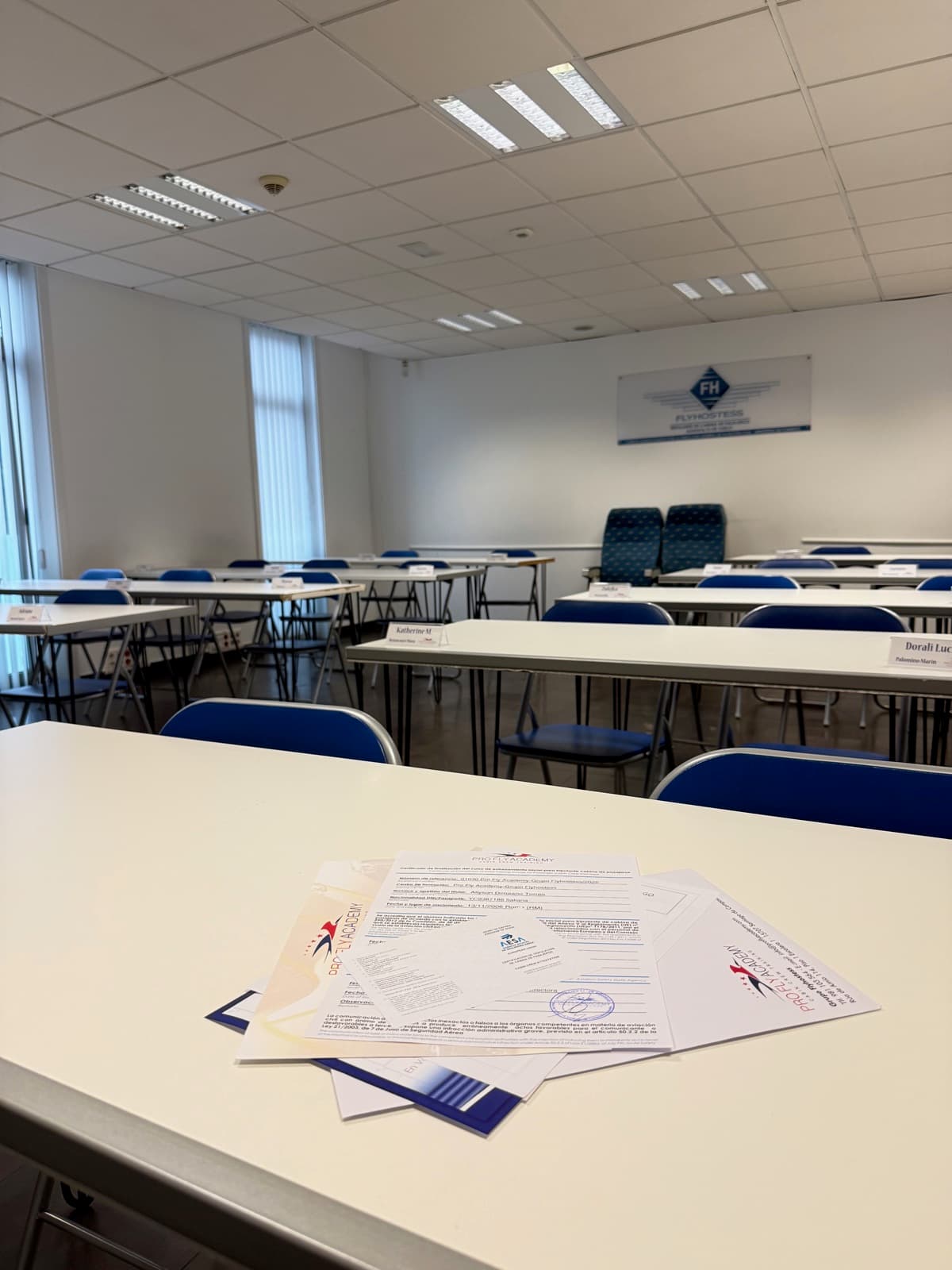Cabin crew students during EASA Part-CC training at Profly Academy