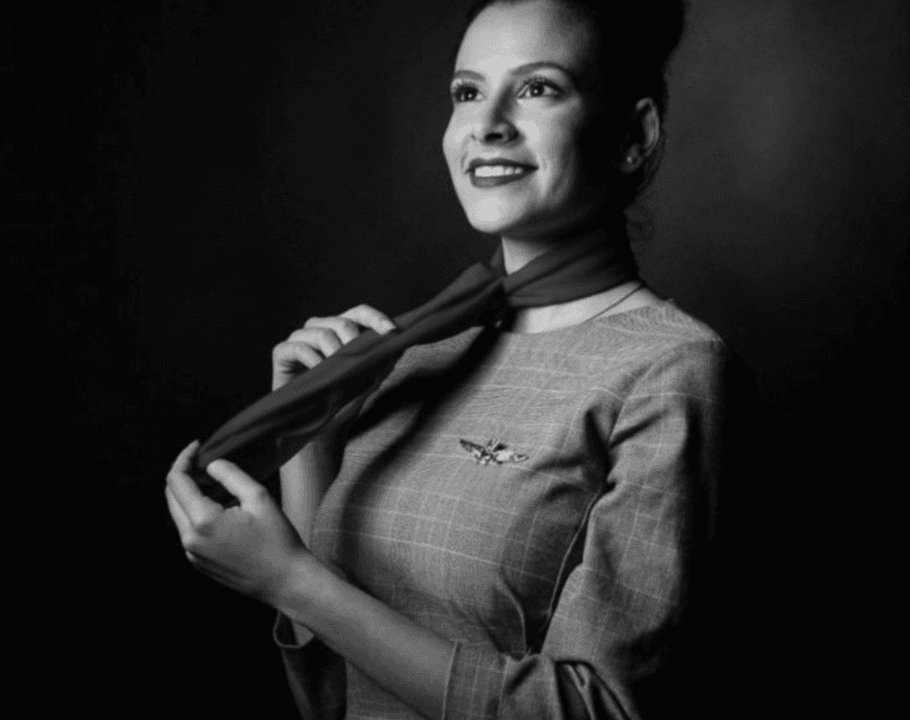 Professional portrait of Profly Academy cabin crew graduate